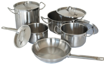 Hrnce + pánev INOX Prag SET 5+4 pokl.